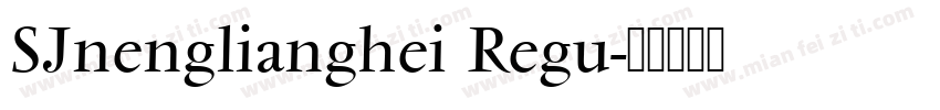 SJnenglianghei Regu字体转换